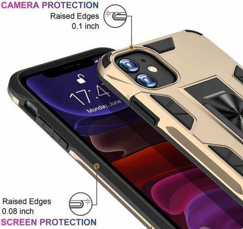 iPhone 12 Mini Goud - Magnetic Kickstand Armor Case