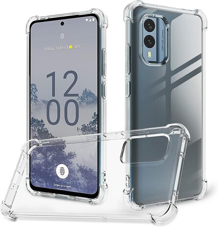 Nokia X30 - Anti Shock &amp; 2x Glas - Transparant
