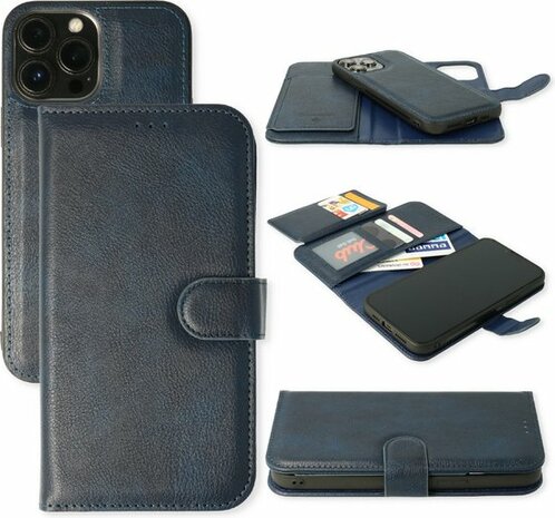 iPhone 11 Blauw - 2 in 1 HQ Book Case met Extra Vakken