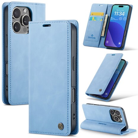 iPhone 16 Pro - Sky Blue - Book Case