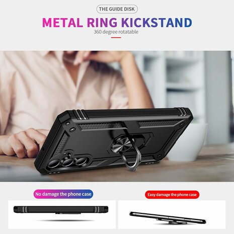 Samsung Galaxy A56 - Zwart - Kickstand Armor