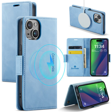iPhone 15 Plus Sky Blue - MagSafe Book Case