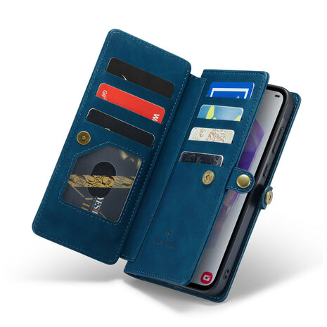 Samsung A56 - Navy Blue - 2 in 1 Book met Extra Vakken