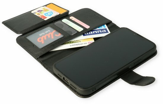 iPhone 11 Zwart - 2 in 1 HQ Book Case met Extra Vakken