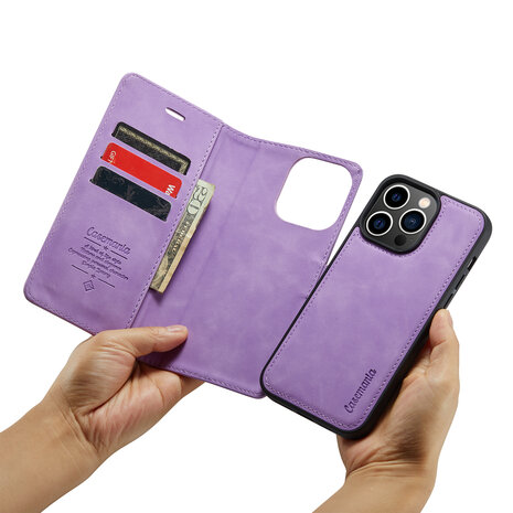 iPhone 12 &amp; 12 Pro - Bright Lila - 2 in 1 Book Case