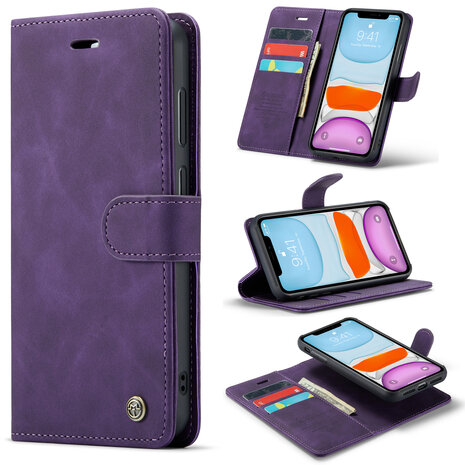 iPhone 11 Deep Purple - 2 in 1 Book Case