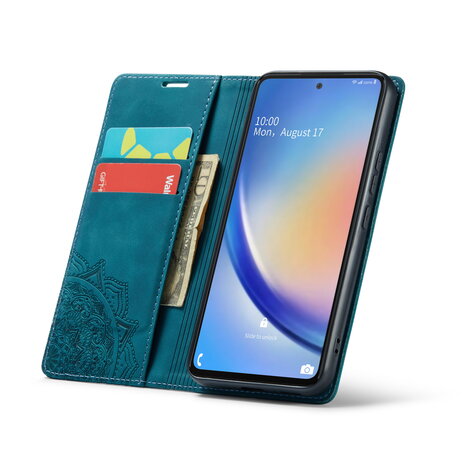 Samsung A14 Emerald Green - Mandala Book Case