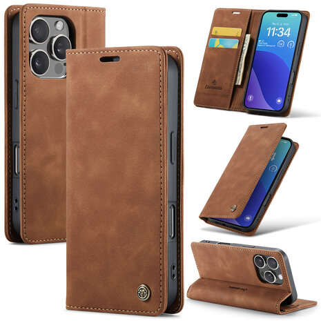 iPhone 16 Pro - Sienna Brown - Book Case