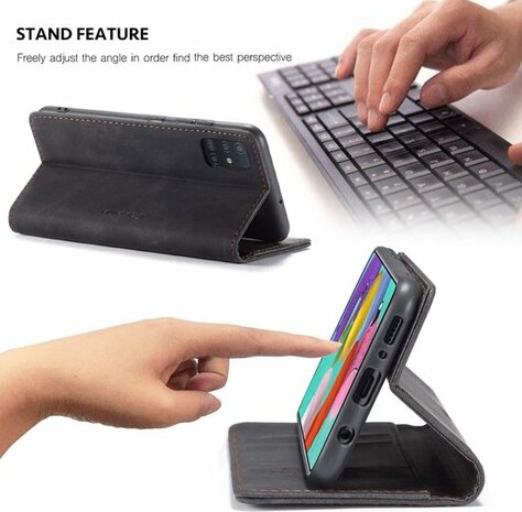 Samsung A51 Charcoal Gray - Book Case