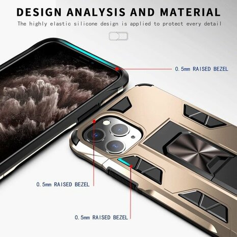 iPhone 11 Pro Goud - Magnetic Kickstand Armor Case