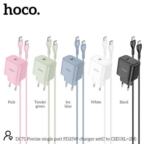 iPhone 16 Pro Max - 2m Type C &amp; Stekker (DC71) - 25W - Wit