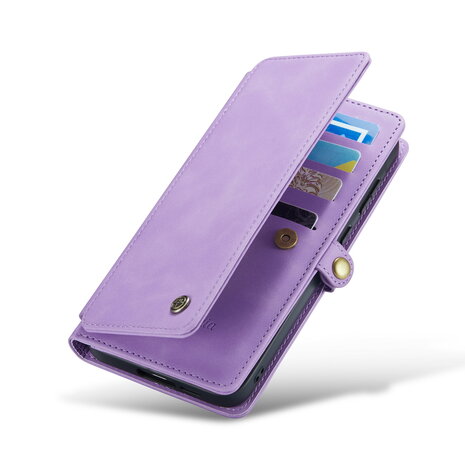 Samsung A55 - Bright Lila - 2 in 1 Book met Extra Vakken