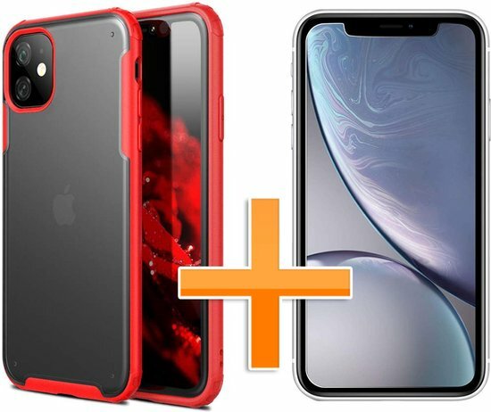 iPhone 11 - Multi Protective Armor + Tempered Glass - Rood