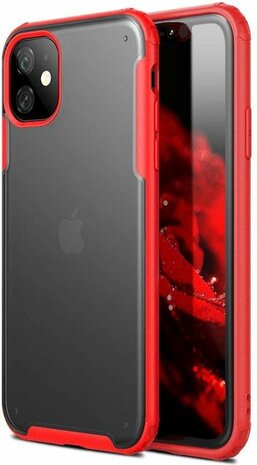 iPhone 11 - Multi Protective Armor + Tempered Glass - Rood