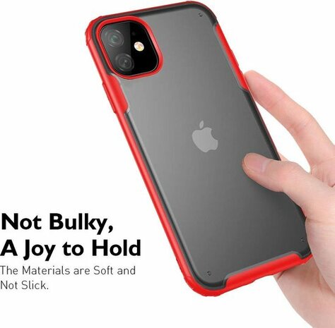 iPhone 11 - Multi Protective Armor + Tempered Glass - Rood