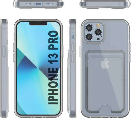 iPhone 13 Pro - Back Cover met Kaarthouder - Transparant