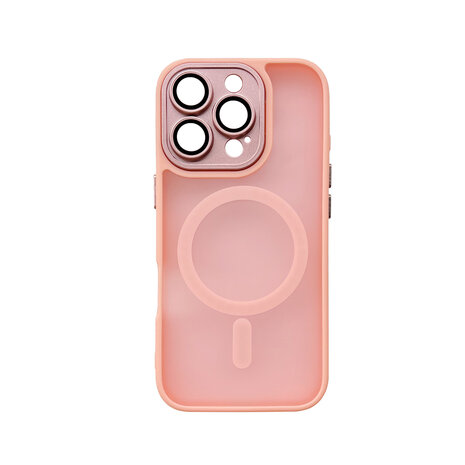 iPhone 16 Pro Max - Roze - Matte Armor met Cam Bescherming - Geschikt voor MagSafe