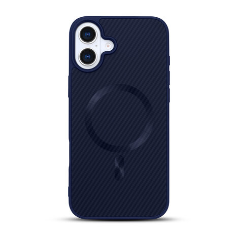 iPhone 16 - Blauw - Carbon MagSafe Back Cover