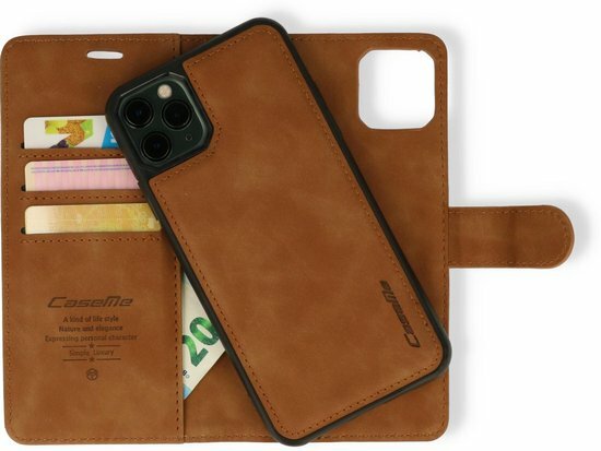 iPhone 11 Pro Max Sienna Brown - 2 in 1 Book Case
