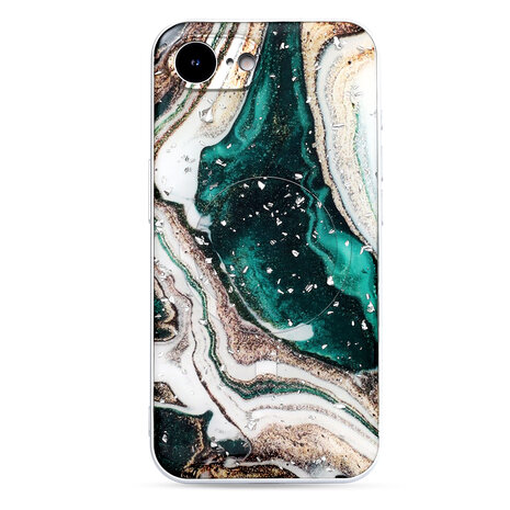 iPhone 16e - Groen - Marmer MagSafe Back Cover