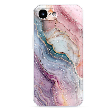 iPhone 16e - Roze - Marmer MagSafe Back Cover