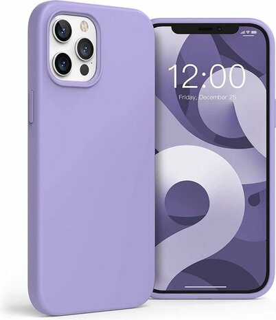 iPhone 12 Pro Max - Siliconen Back Cover - Paars