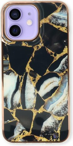 iPhone 11 - Marmer Back Cover - Zwart