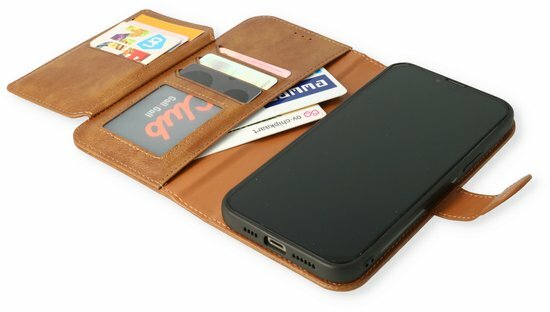 iPhone 11 Bruin - 2 in 1 HQ Book Case met Extra Vakken