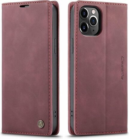 iPhone 12 Mini Bordeaux Red - Book Case