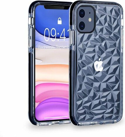 iPhone 11 - Crystal Back Cover - Zwart