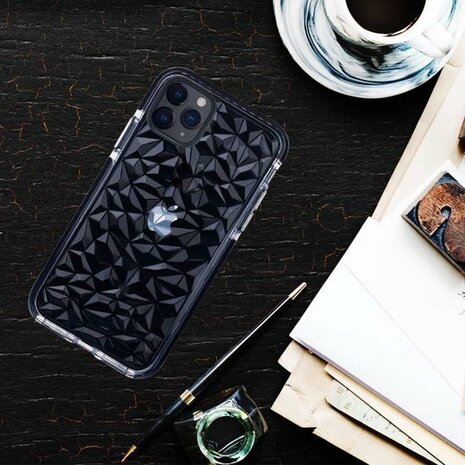 iPhone 11 Pro Max - Crystal Back Cover - Zwart