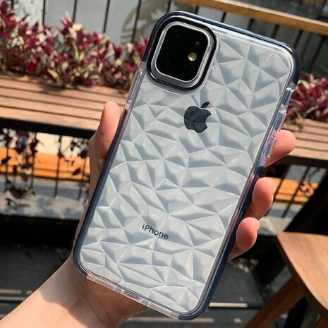 iPhone 11 Pro Max - Crystal Back Cover - Zwart