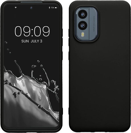 Nokia XR21 - Siliconen Back Cover - Zwart