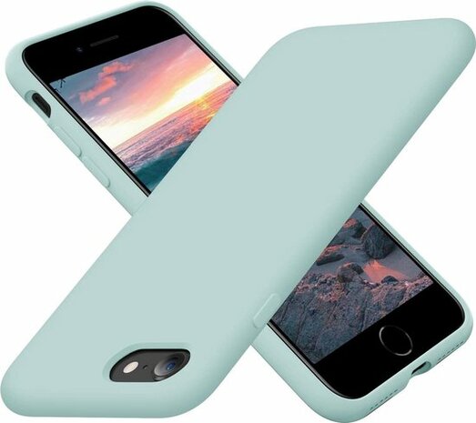 iPhone SE (2020) - Siliconen Back Cover - Turquoise