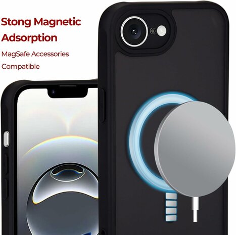 iPhone 16e - Magsafe Matte Armor &amp; 2x Glas - Zwart