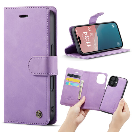 iPhone 16 Plus - Bright Lila - 2 in 1 Book Case