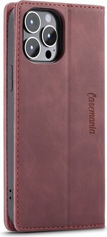 iPhone 12 Pro Max Bordeaux Red - Book Case