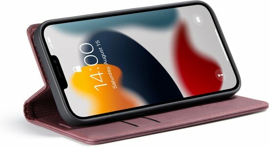 iPhone 12 Pro Max Bordeaux Red - Book Case