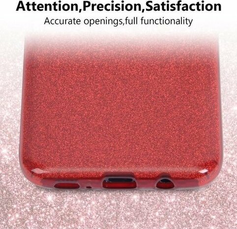iPhone 6 Plus &amp; 6s Plus - Glitter Back Cover - Rood