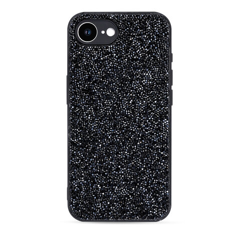 iPhone 16E - Diamant Glitter - Zwart