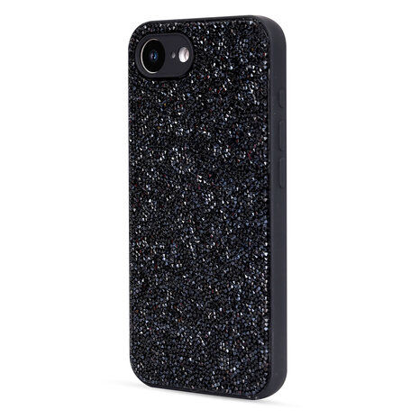 iPhone 16E - Diamant Glitter - Zwart