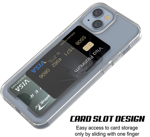iPhone 15 - Back Cover met Kaarthouder - Transparant