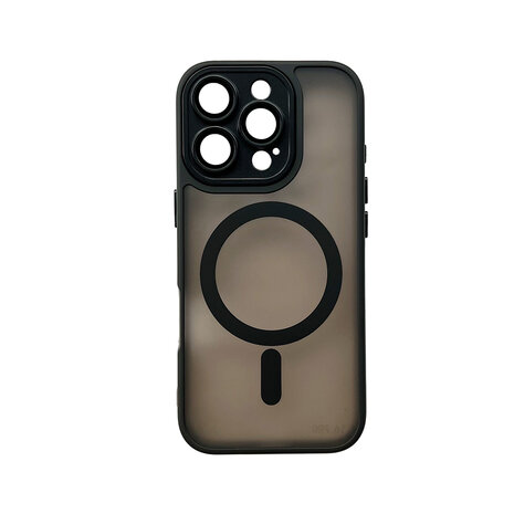 iPhone 16 Pro - Zwart - Matte Armor met Cam Bescherming - Geschikt voor MagSafe