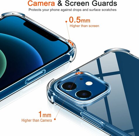 iPhone 11 - Anti Shock &amp; 2x Glas - Transparant