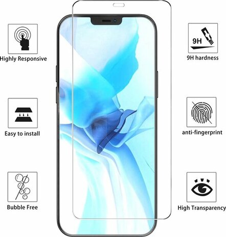 iPhone 12 Mini - Back Cover &amp; 2X Glas - Zwart