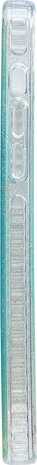 iPhone 14 Pro - Regenboog Glitter Back Cover - Turquoise