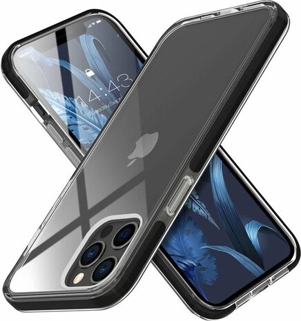 iPhone 12 Pro Max Zwart - Gel Armor Back Cover