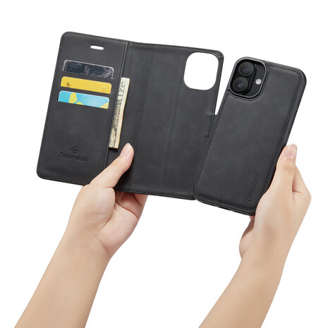 iPhone 16 Plus - Charcoal Gray - 2 in 1 Book Case