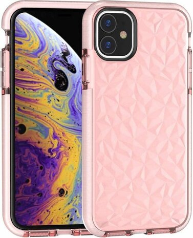 iPhone 11 - Crystal Back Cover - Roze