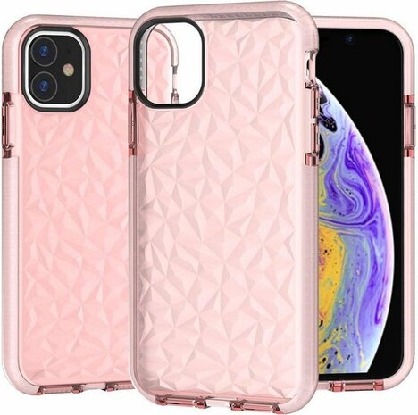 iPhone 11 - Crystal Back Cover - Roze